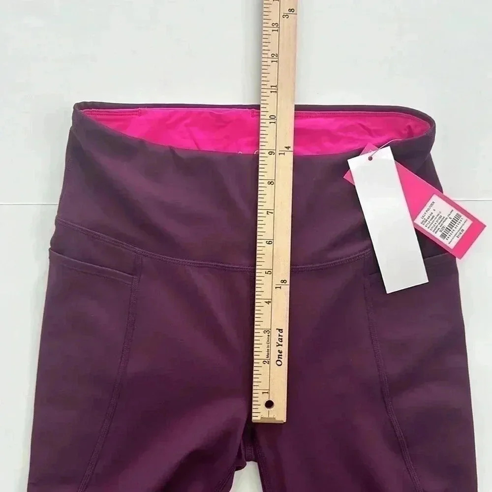 Lilly Pulitzer Luxletic Weekender High rise legging Cherry Ganache- size small - Picture 5 of 10
